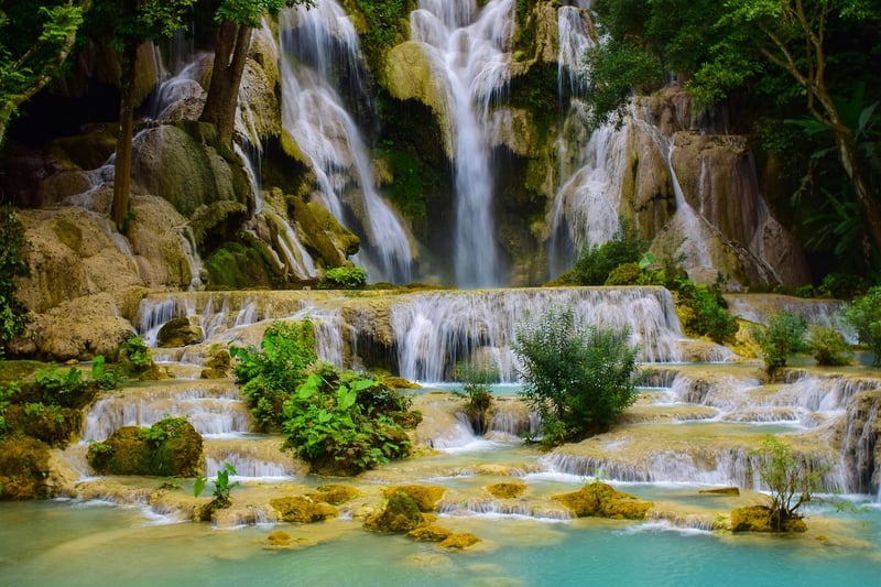 Waterfall in untouched wilderness